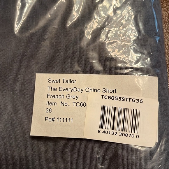 Swet Tailor Men’s The Everyday Chino Short in Olive Green Size 36 NWT - Picture 9 of 9